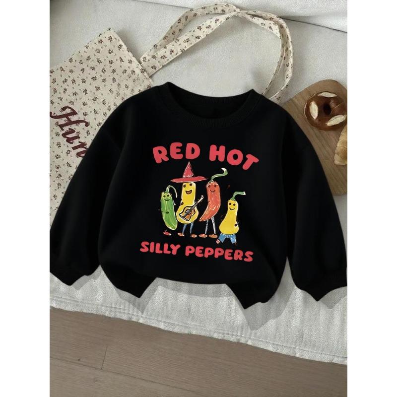European sizes Kids' Creative Printed Pattern Sweatshirt, Soft and Comfortable Crew Neck Long Sleeve Sweatshirt, Breathable Fashionable Top