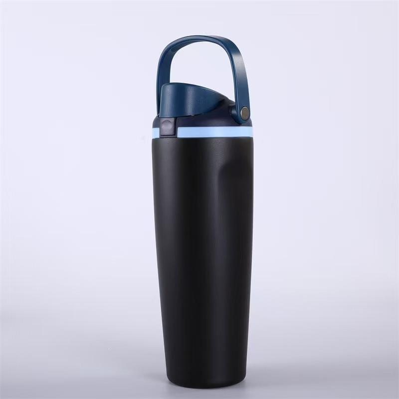 Deckel Oz Autobecher Edelstahl doppelwandig Thermosbecher Outdoor tragbar Reisebecher mit Strohhalm Auto Isolierung