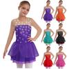 Costume da Gara di Pattinaggio Artistico per Ragazze Scintillanti Strass Abito da Danza Lirica