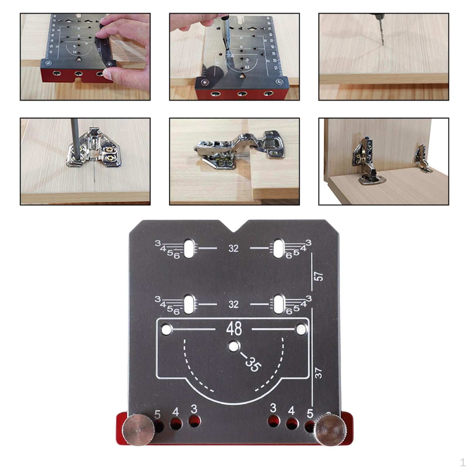 

Hinge Punch Locator 35mm Simple to Use Crafting Durable Positioning Plate Home Woodworking