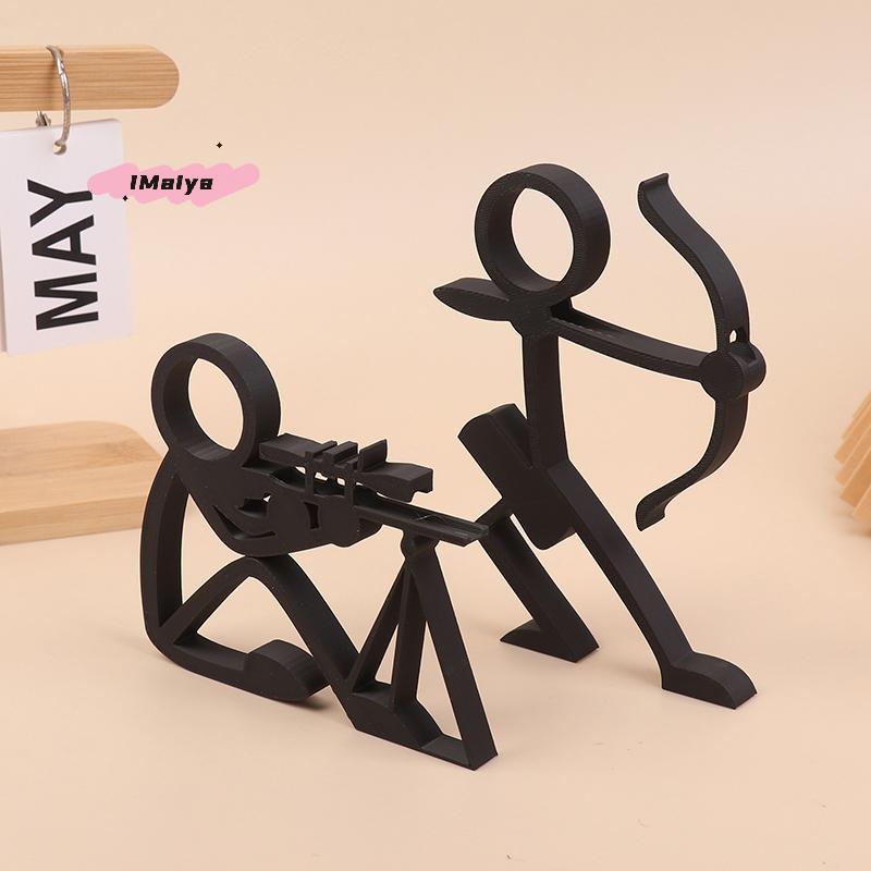 M-3D Printed Stick Figure Pencil Holders Pen Stands Pen Containers Desktop Ornaments Stationery Desktop Sculptures Gifts