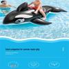 Cross Black Whale Inflatable Water Toy - PVC Floating Raft Bed for Children's Swimming and Sea Play