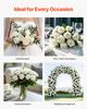120 Pcs White Roses Artificial Flowers Realistic Bouquet Xmas Home Decor