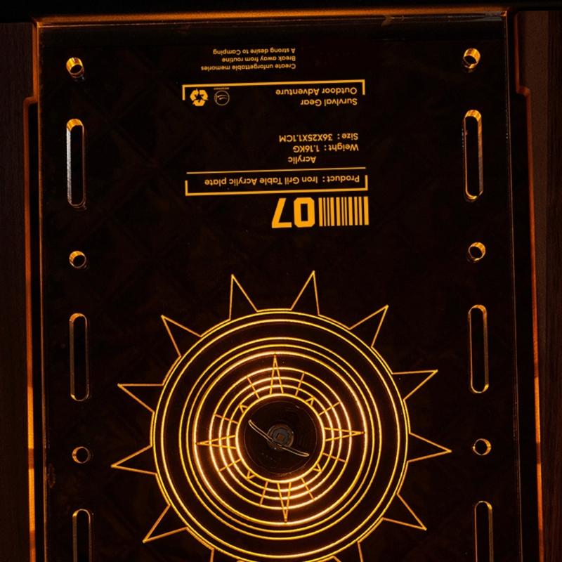 Multifunktionale Campingtisch-Einheit Platine Tragbar Acryl Klar Tischplatte Tischzubehör für Camping Licht