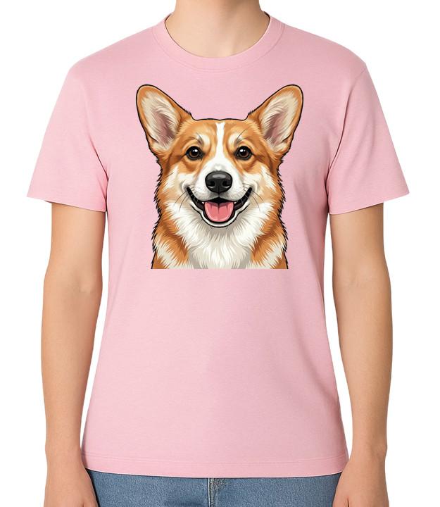 

Cute Smiling Corgi Dog Lover Graphic T-Shirt Unisex Tee 5XL різнокольоровий
