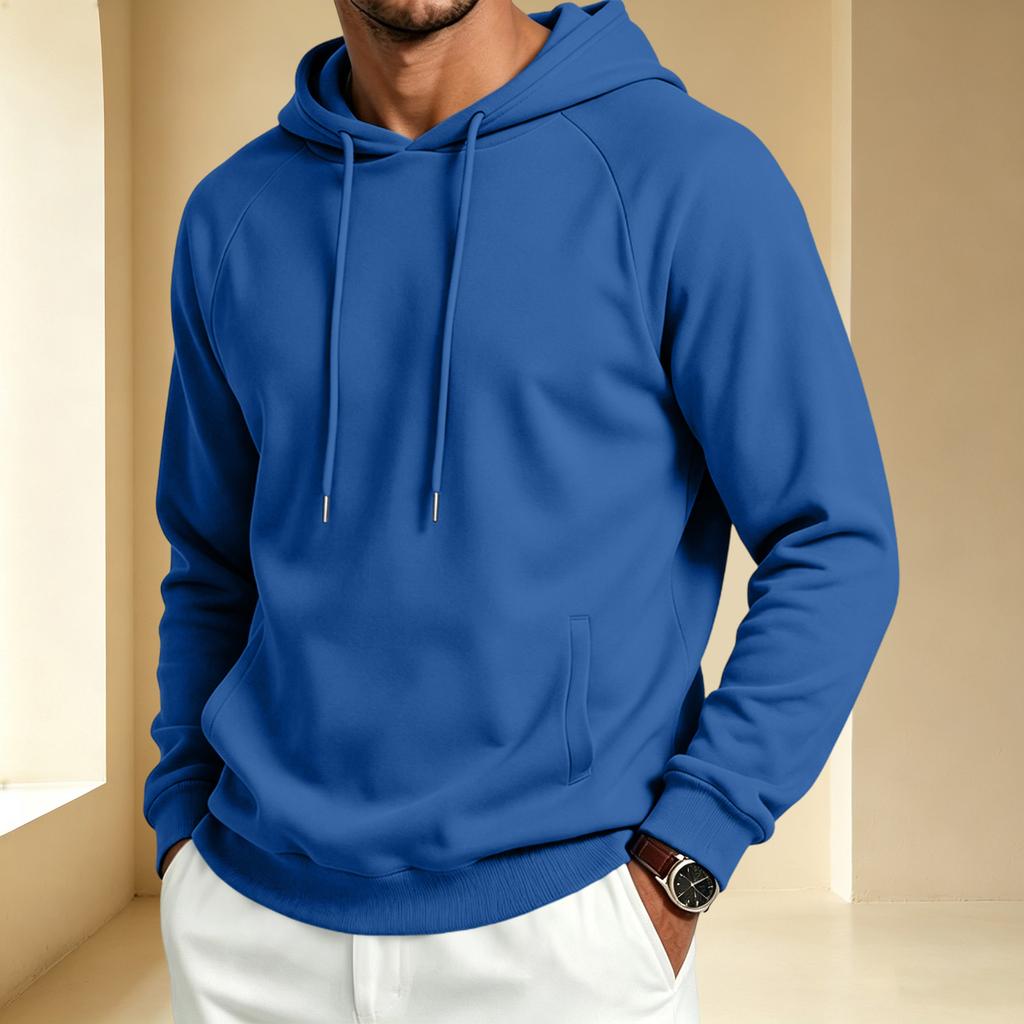 Heren Casual Raglan Lange Mouwen Hoodie
