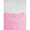 European sizes Girl's Round Neck T-Shirt with Fresh Pink Floral Pattern, Comfortable Casual Style, an Excellent Choice for a Natural Look