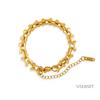 Retro Geometric O-Shape Stainless Steel Chain Bracelet & Necklace
