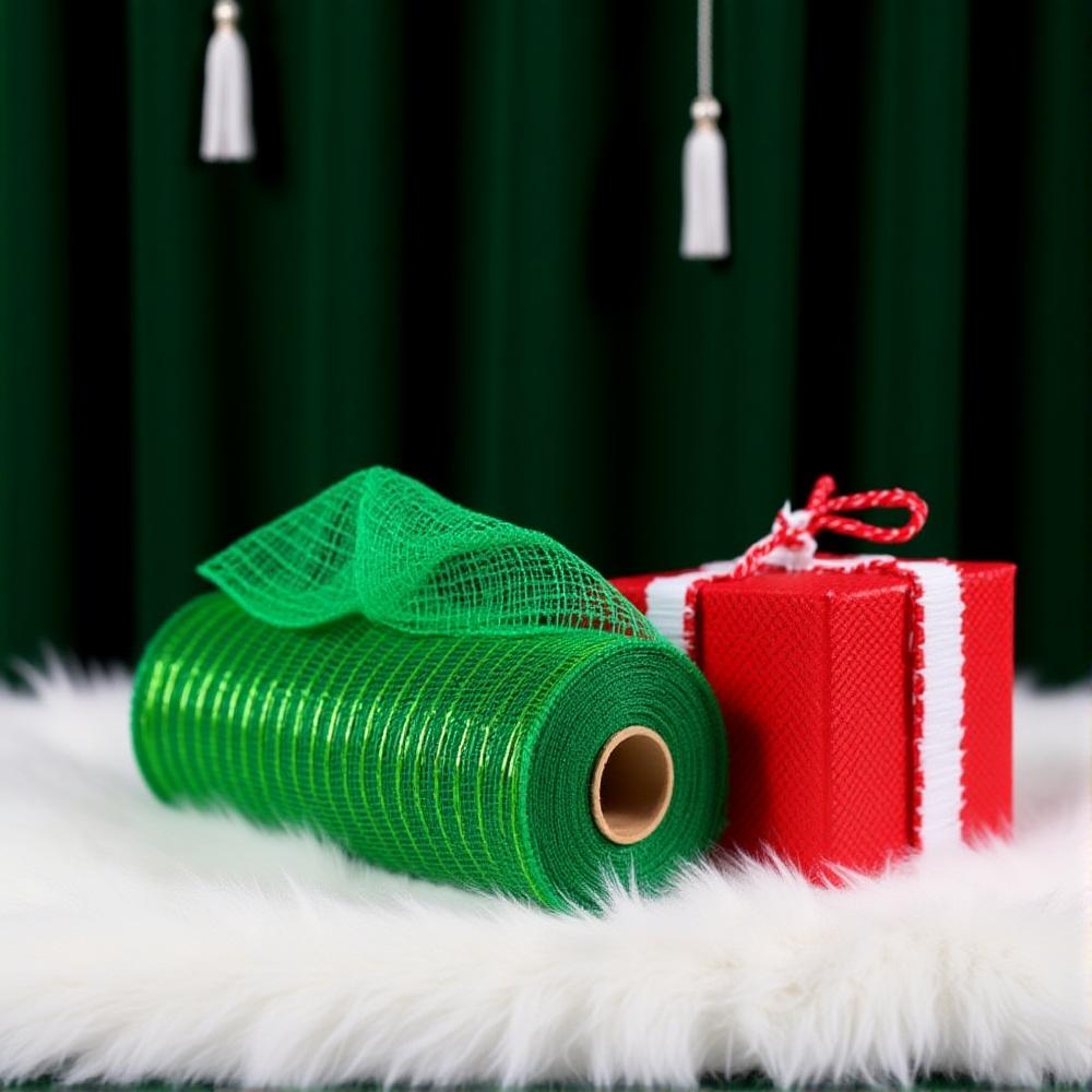 15cm 10 Yards Weihnachtsdeko Netzrollen Für DIY Kranzbinden Weihnachtsbaumschmuck Netzband Weihnachten Neujahr Party Geschenke