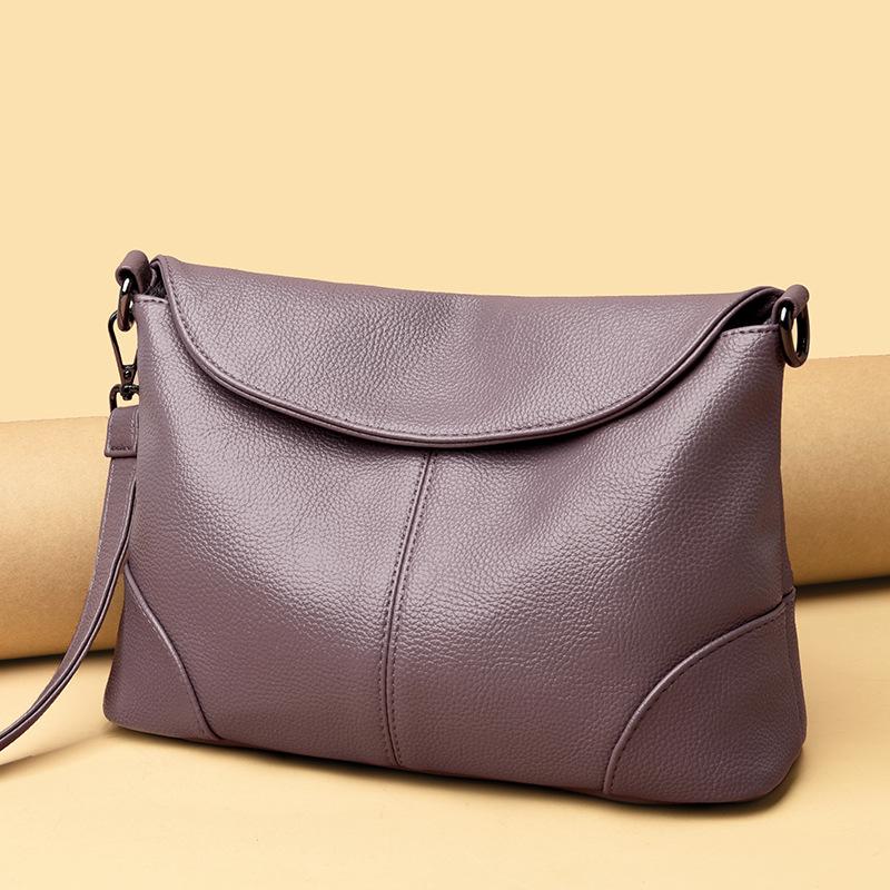 Bag women's new fashion bag simple casual large capacity PU shoulder messenger bag