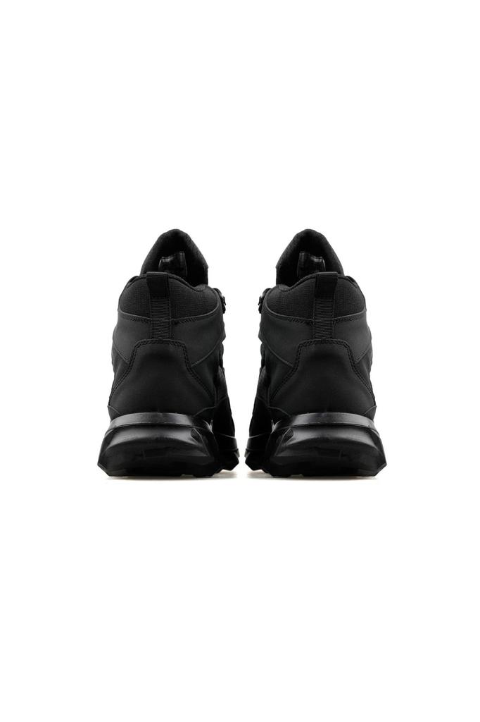 Men's Fashion Waterproof Flat Heeled Boots Bootie Waterproof Black Boots Daily Outdoor Trekking Mts Shoes