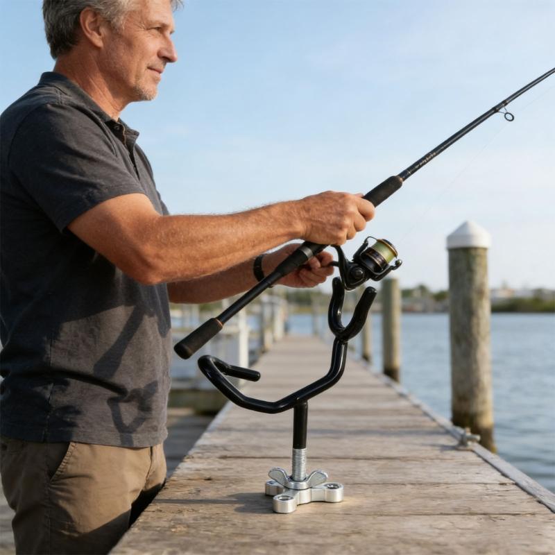 20 Degree Position Fishing Rod Support constructed Strong Metal For Safe rowing And River Angling