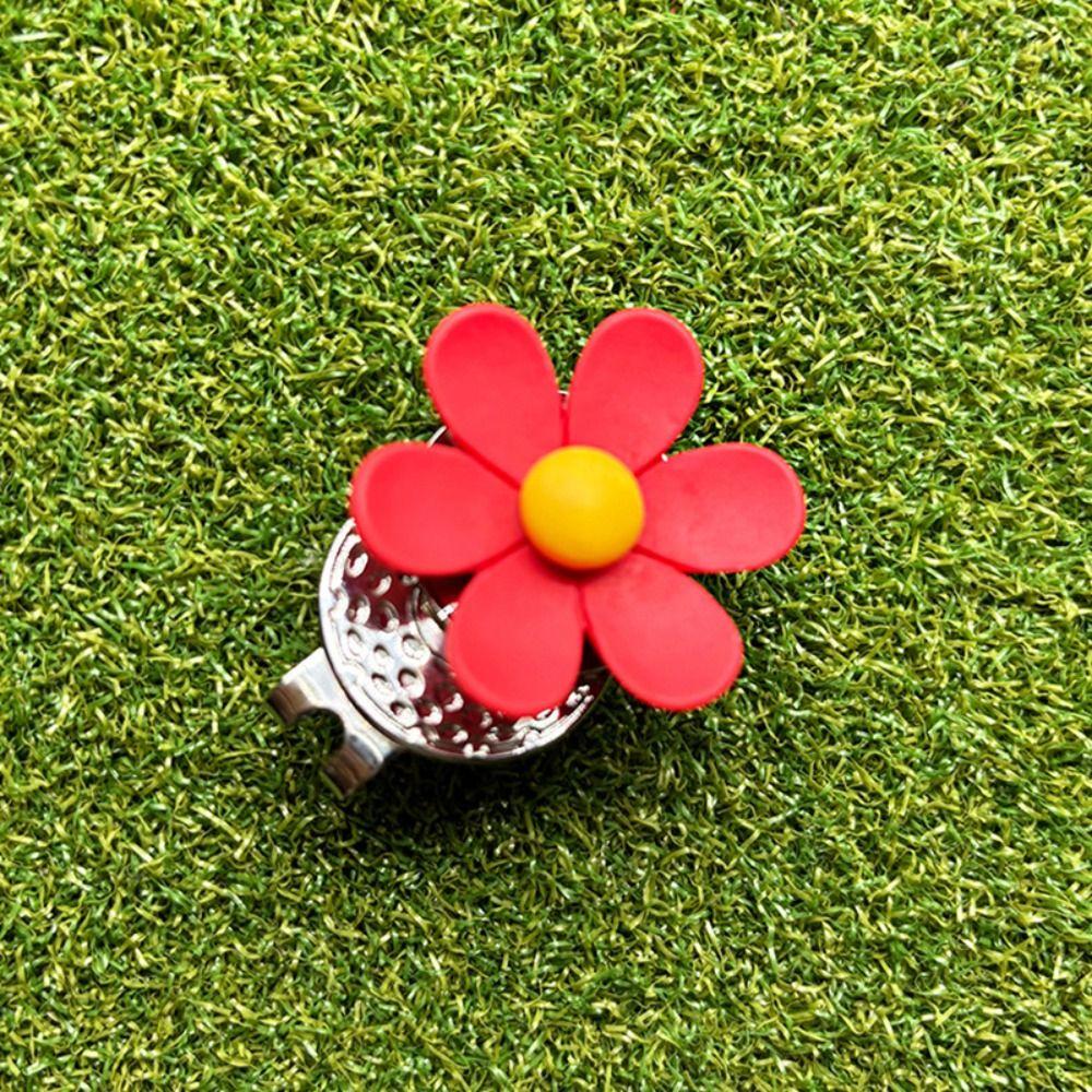 Flower Shaped Golf Cap Clip Magnetic Golf Hat Marker Outdoor Sports Golf Ball Mark  Golf Lovers