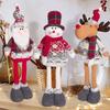 Christmas Snowman, Elderly Man, Reindeer Doll Toy Decoration, Christmas Extendable Standing Posture Figurine Decoration Gifts