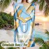 Beach Towel Lazio FC Print Custom Name Text Soft Towel for Swimming Pool