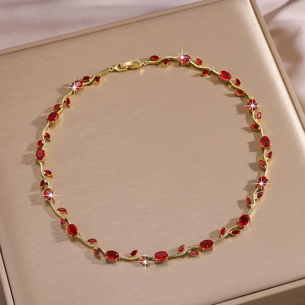 Luxury Gold-Plated Copper Zircon Leaf Bracelet, High Quality Jewelry