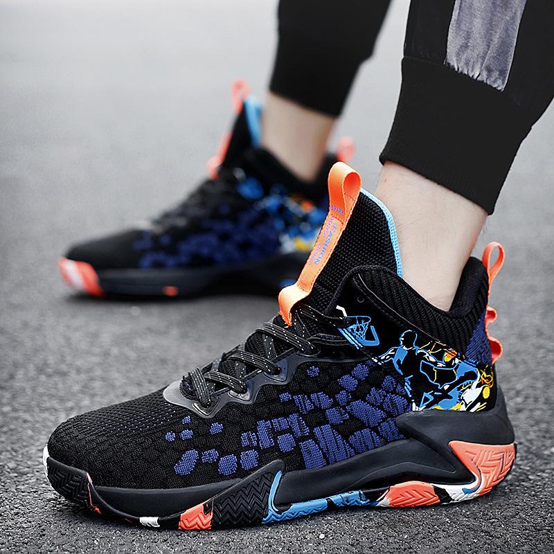 Source Basketball shoes Men's high-top Jinjiang sneakers Cement ground Outdoor foreign trade casual shoes Running sneakers