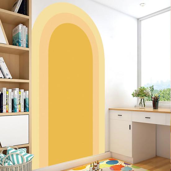 Wall Sticker Self-adhesive Strong Adhesion Waterproof Tear Resistant Detachable Gradient Boho Style Bedroom Sticker Home Supply