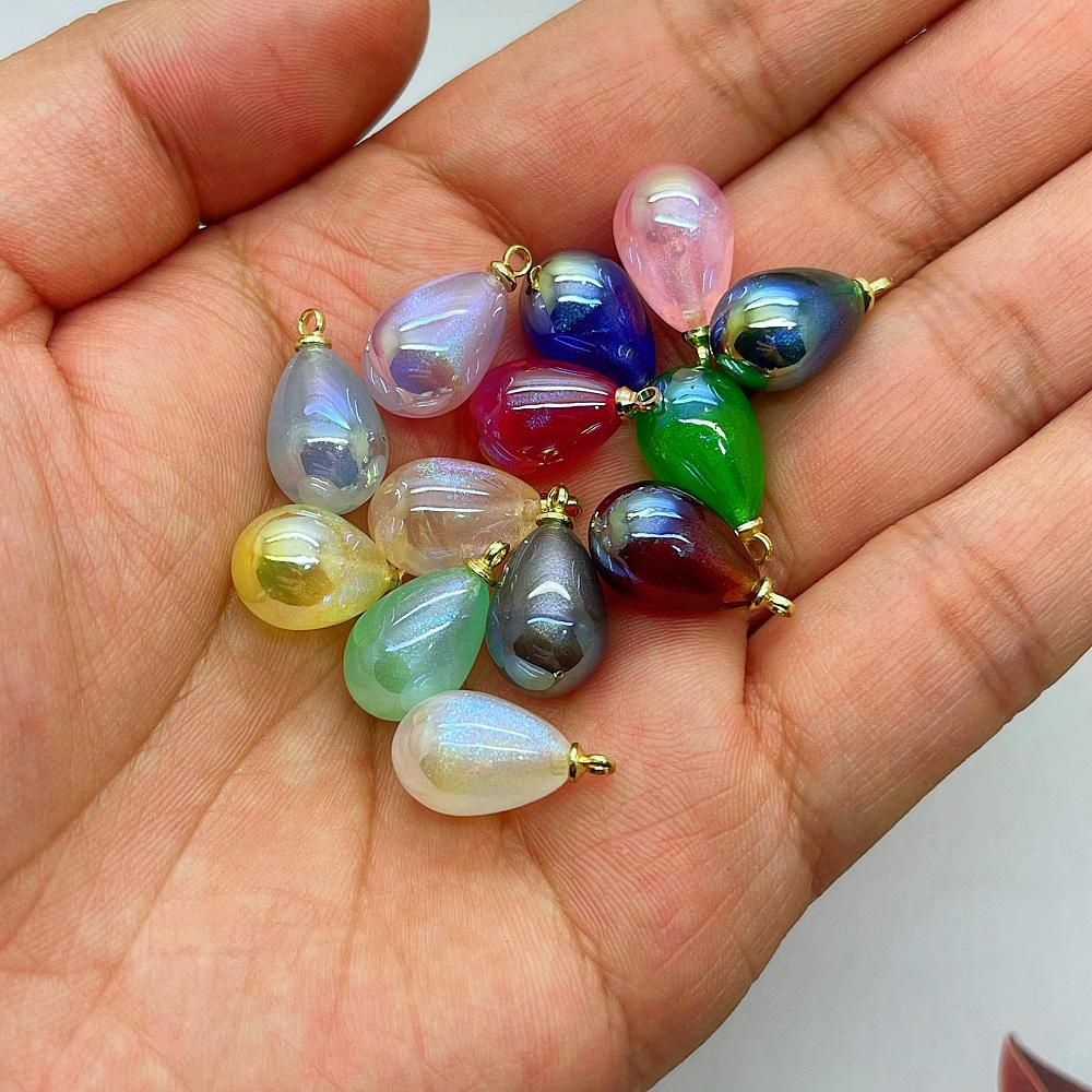 10x14mm Colorful Teardrop Imitation Pearl Beads for DIY Bracelet Jewelry Accessories