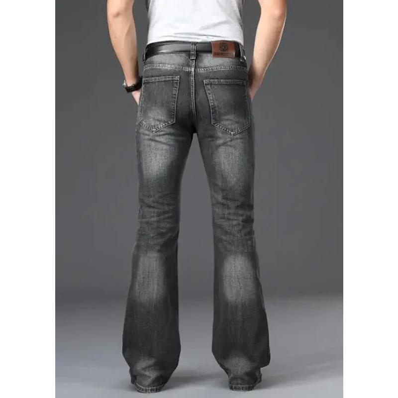 Men's Flared Pants Classic Flared Jeans Loose Leg Jean Boot Cut Trouser