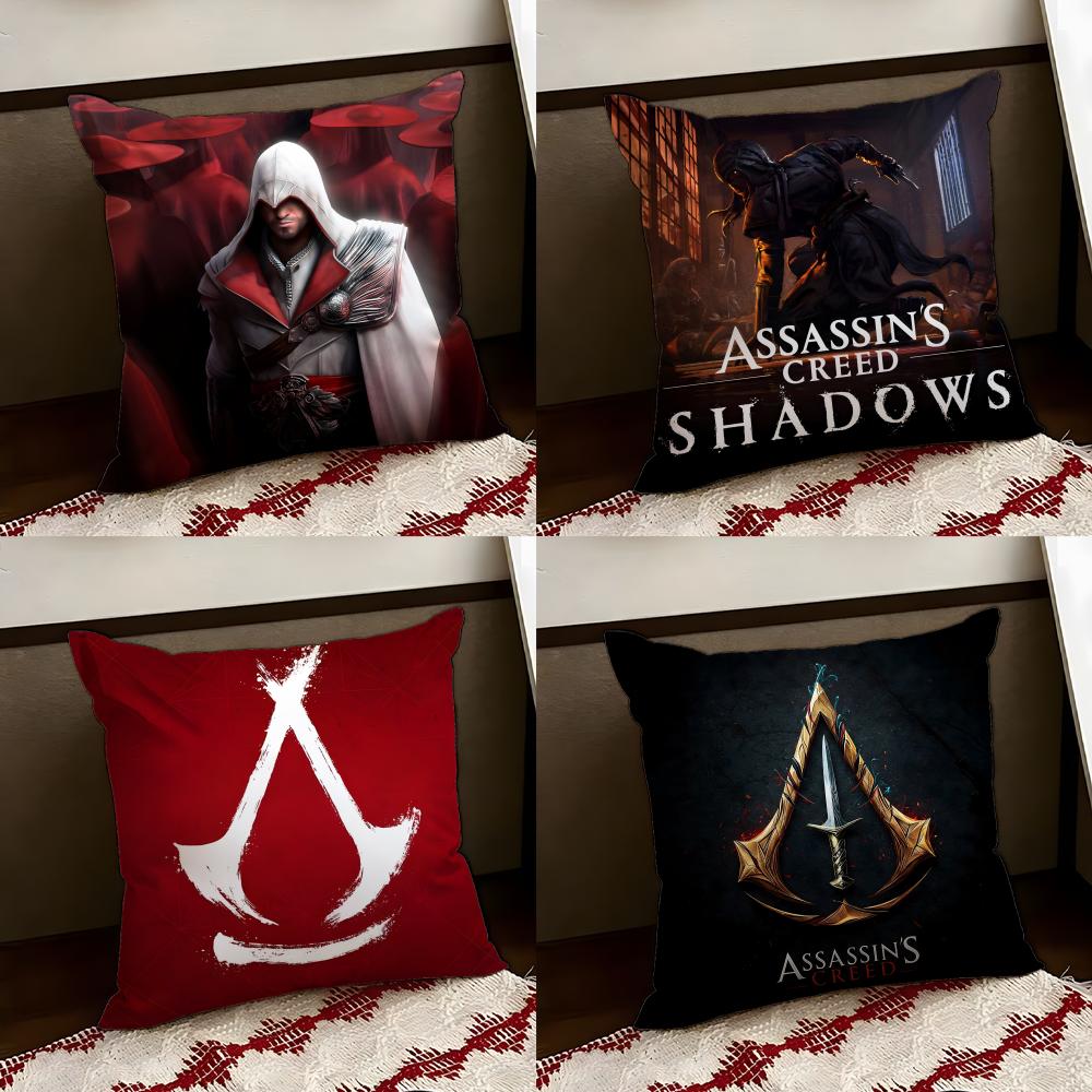 Federa per Cuscino Assassin's Creed SShadows Reversibile Morbida Resistente per Casa Auto Uso Multi-Scena per Comfort Quotidiano