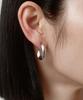 Novice Tokyo Nuance Hoop Pierce Earrings [Stainless] / Silver