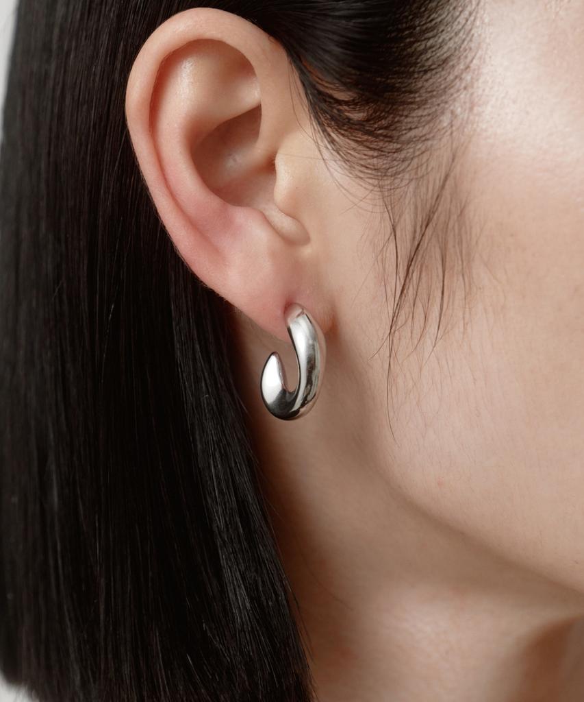 Novice Tokyo Nuance Hoop Pierce Earrings [Stainless] / Silver