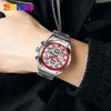 Skmei Luxury Six Needles Calendar Display Mens Wristwatches Stainless Steel Waterproof Sports Quartz Watch for Men
