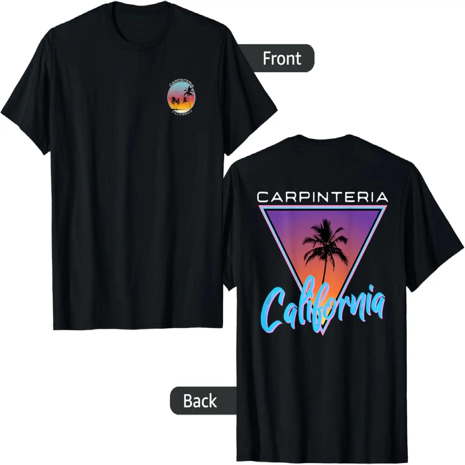 Carpinteria California Retro Palm Tree T-Shirt S чёрный