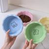 Tigela de Cerâmica para Gatos, Tigela Redonda para Ração de Gatos, Fácil de Limpar, Tigela de Comida Ponderada Antiderrapante para Gatos e Cães Pequenos