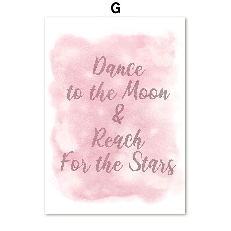 Unicorn Ballet Girl Princess Rainbow Flower Wall Art Canvas Painting Nordic Posters And Prints Wall Pictures For Kids Room Decor
