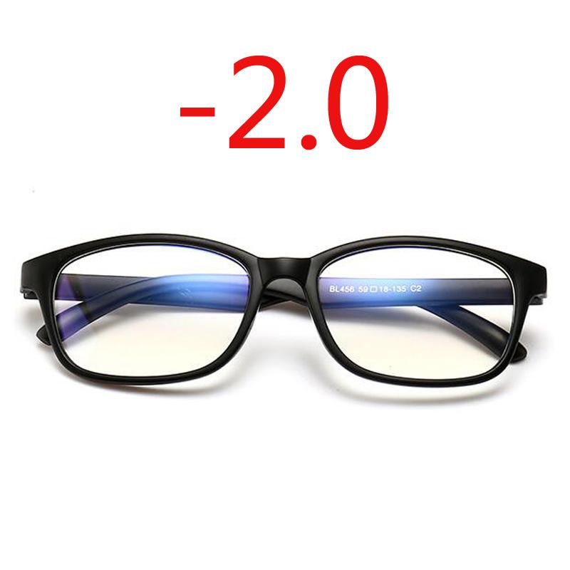 -1.0 -1.25 -1.50 -1.75 -2.0 -2.5 -3.0 To -4.0 Finished Myopia Glasses Women Men Short Sight Eyewear Black Blue Red Frame