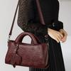 Vintage Embossed Soft Leather Handbag Shoulder Messenger Women's Bag