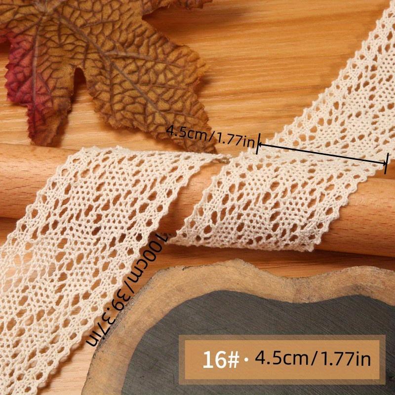 

1 шт. Полая кружевная лента, однотонная хлопковая отделка в винтажном стиле для свадебного декора, DIY швейные поделки 1pc