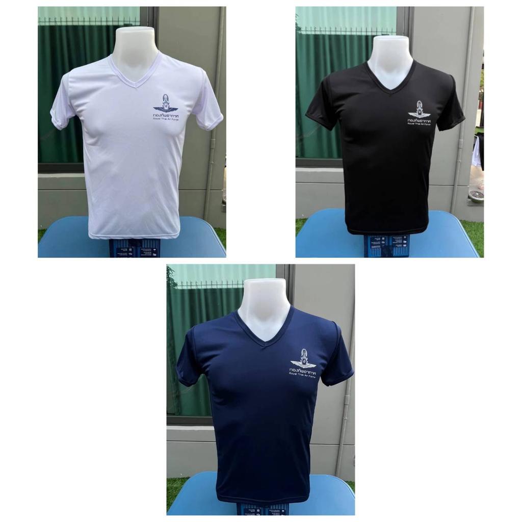 Royal Thai Air Force T-Shirt Militär Soldat Thailand Unterhemd V-Ausschnitt Druck Kurzarm Schnelltrocknend Uniform Herren Damen Unisex
