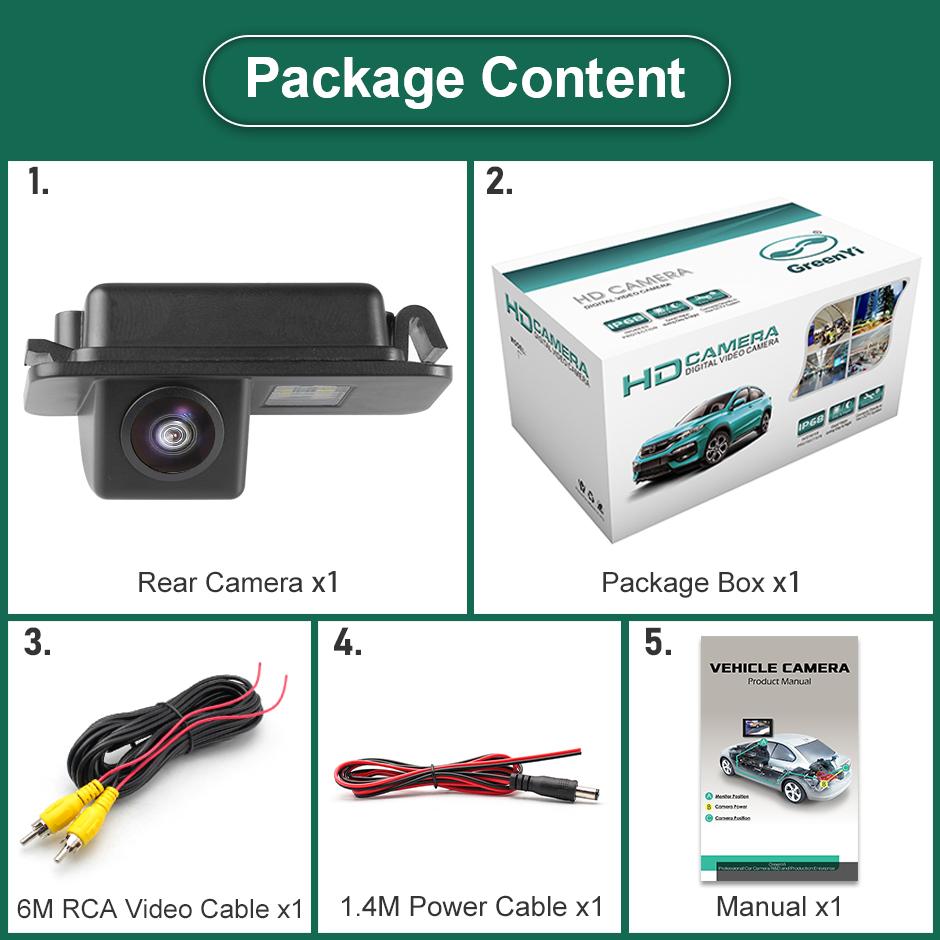 CCD AHD 1080P Night Vision Car License Plate Light Rear View Camera For Ford Focus Hatchback Fiesta Mondeo S-MAX 2008-2014