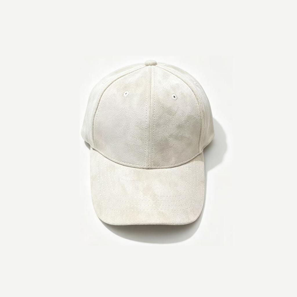 Simple, Basic Baseball Cap, Solid Color, Versatile, Provides Sun Protection and Warmth, Made of Faux Suede Material, Men's Style