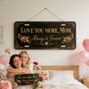 Love You More Mom Metal Wall Sign Vintage Floral Hanging Plaque Rustic Farmhouse Wall Art for Hallway Entryway Bedroom Decor Mother's Day Gift