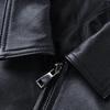Hengyuanxiang Men's Thickened Frosted Cowhide Leather Jacket