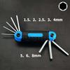 8 in 1 Folding Allen Wrench Set Metric Allen Key Set Tool Or Folding Tamper Proof Torx Key Set Portable Star Wrench Kit