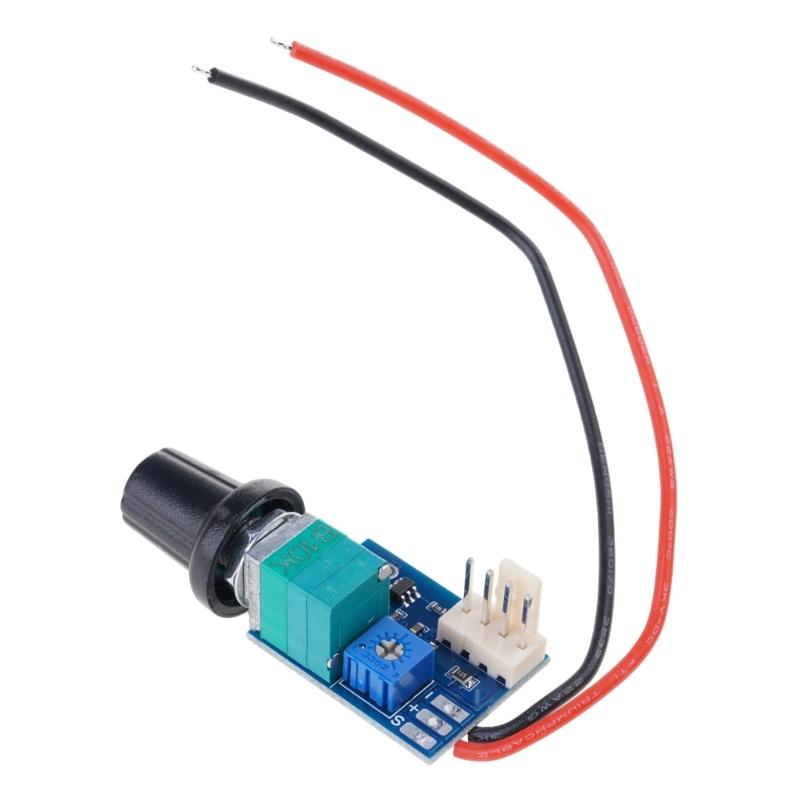 Fan Governor PWM Fan Speed Controller 12V 4 Pin Low Power PWM Speed Control Switch with Knob Adjustable Fan Regulator