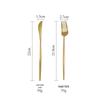 Zebian 304 Mirror Gold Stainless Steel Flatware Set