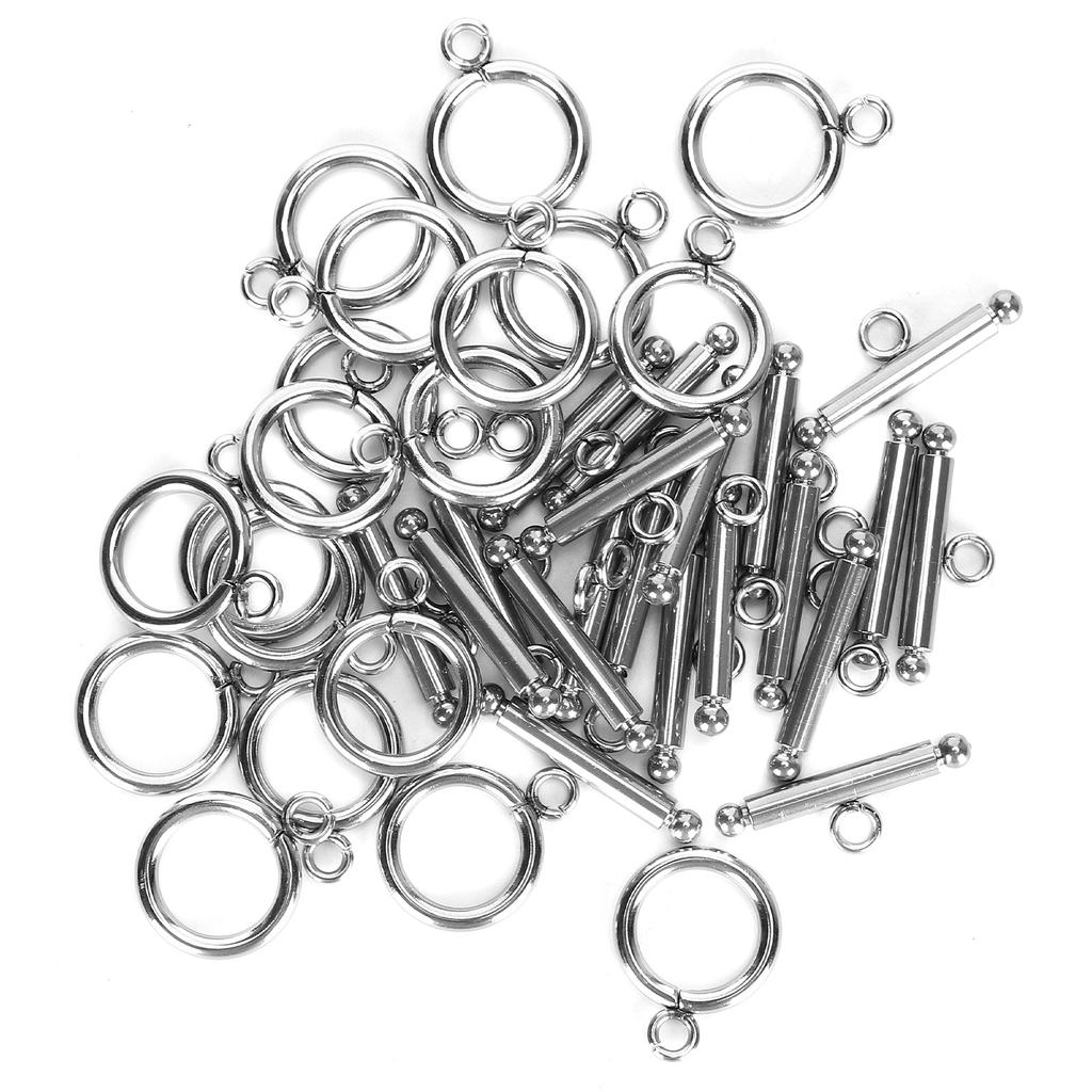 20 Set Bracelet Toggle Clasps Stainless Steel OT Buckle Necklace DIY Jewelry Making Supplies