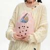 Canvas Embroidered Handbag With Cartoon Art For Daily Casual Use