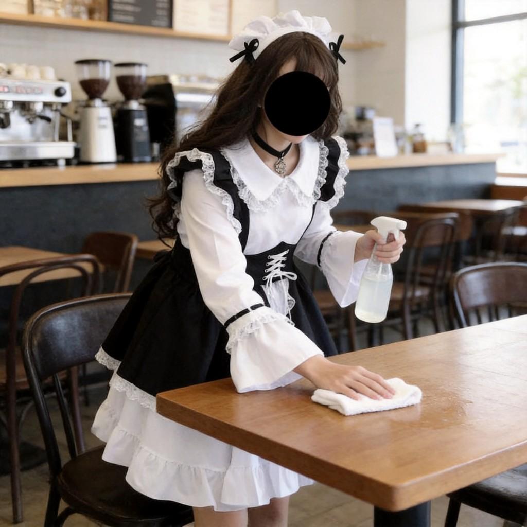 Game Themed Black White Maid Costume Cosplay For Anime And Cosplay Enthusiasts