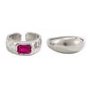 Alloy Toe Rings, Adjustable with Colored Gemstones Decor, Comfortable Non-Fading Beach Foot Jewelry, for Women Summer Accessory