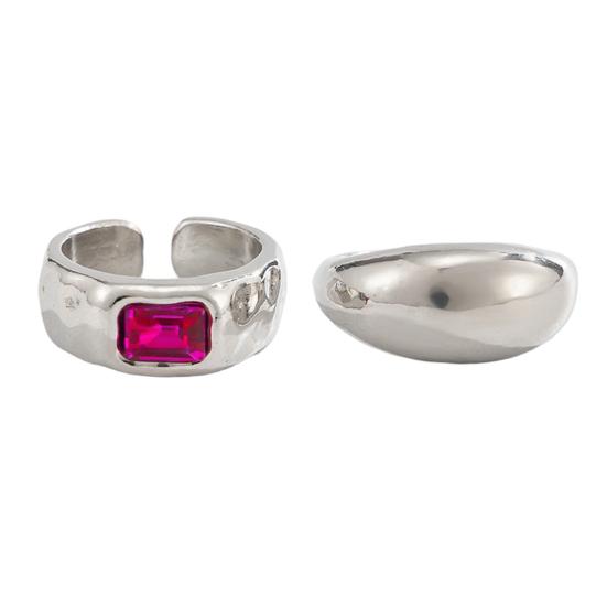 Alloy Toe Rings, Adjustable with Colored Gemstones Decor, Comfortable Non-Fading Beach Foot Jewelry, for Women Summer Accessory