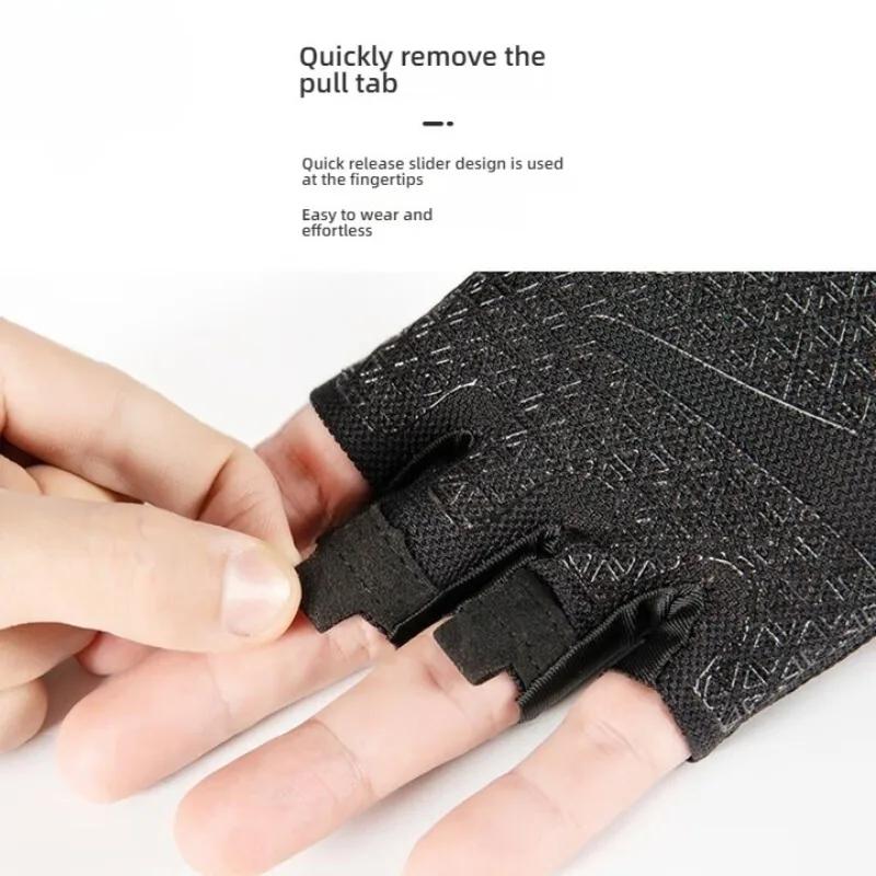 Outdoor Camping Motorrad Fitnesshandschuhe Rutschfest Unisex Handschuhe Stoßfest Fingerlose Handschuhe Fahrradausrüstung