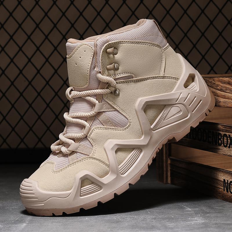 

Модная мужская обувь хайтопы Golden Sapling, повседневная, для улицы, для скалолазания, для кемпинга, осенне-зимняя, противоскользящая, удобная рабочая обувь 46 хаки