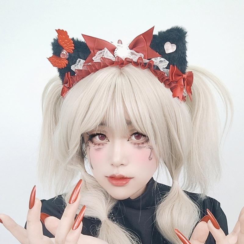 Bows Hairbands Adorkable Photo Props Halloween Anime Headbands Party Headpiece Fun Headbands for Music Festivals